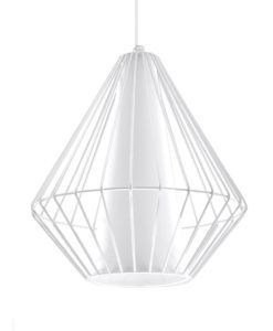 Lámpara 28 cm Ø DEMI blanca detalles