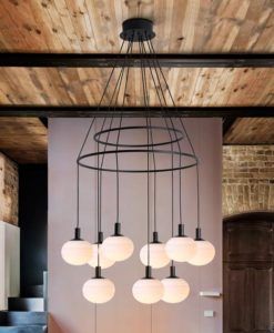 Lámpara colgante 9 luces GLOBAL dimable