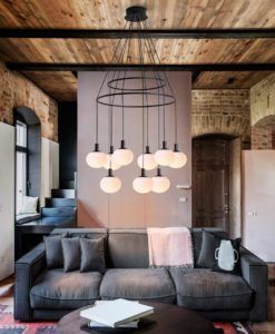 Lámpara colgante 9 luces GLOBAL dimable ambiente