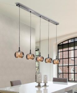 Lámpara colgante lineal 5 luces ARIÁN ambiente
