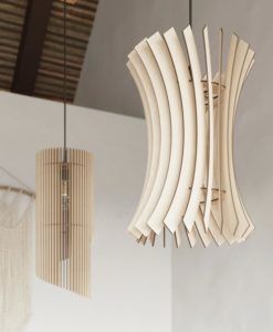 Colgante madera natural ORIANA ambiente
