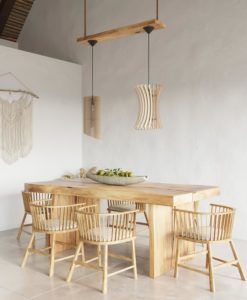 Lámpara de madera natural ALEXIA ambiente