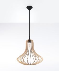 Lámpara de salón en madera natural ELZA