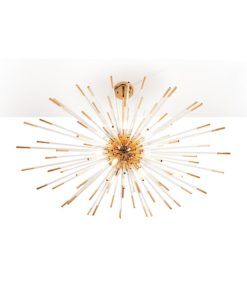 Lámpara esferoidal 9 luces oro EVASIÓN dimable