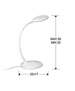 Lámpara estudio LED blanco SCOOP medidas