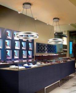 Lámpara LED plata HELIA Ø50 ambiente