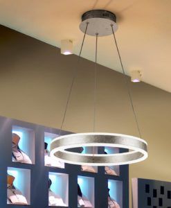 Lámpara LED plata HELIA Ø50 detalles