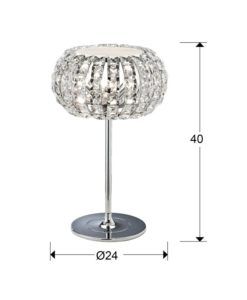 Lámpara mesa 3 luces DIAMOND medidas
