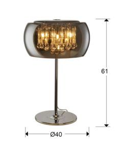 Lámpara mesa 4 luces ARGOS medidas