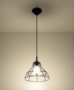 Lámpara negra 25 cm Ø ANATA detalles 2