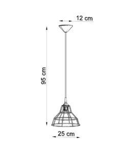 Lámpara negra 25 cm Ø ANATA medidas
