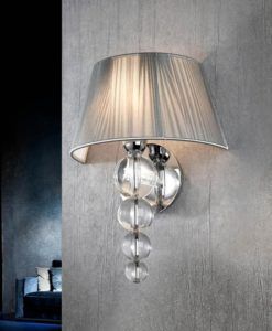 Lámpara pared 1 luz regulable MERCURY plata ambiente