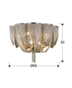 Lámpara plafón 10 luces MINERVA dimable medidas