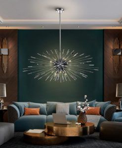 Lámpara techo 9 luces cromo EVASIÓN dimable ambiente