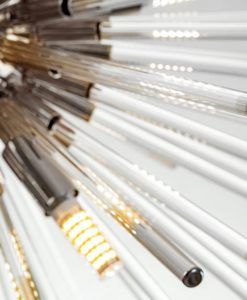 Lámpara techo 9 luces cromo EVASIÓN dimable detalles 2