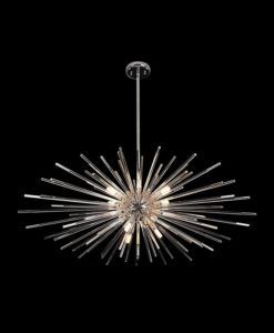 Lámpara techo 9 luces cromo EVASIÓN dimable detalles 3