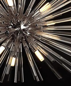Lámpara techo 9 luces cromo EVASIÓN dimable detalles