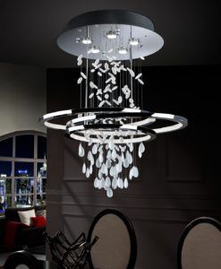 Lámpara techo BRUMA 5 luces + LED ambiente