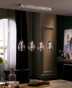 Lámpara techo lineal 4 luces LED TACCIA ambiente 2