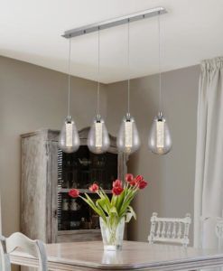 Lámpara techo lineal 4 luces LED TACCIA ambiente
