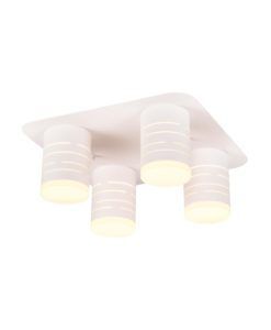Plafón 4 luces LED blanco VIKA