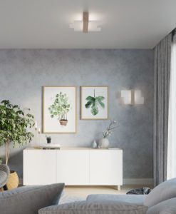Plafón de techo madera y cristal FENIKS 2 ambiente 2