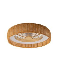 Plafón ventilador ratán Ø 58 cm KILIMANJARO MINI LED - Nueva 2