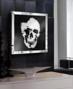 Cuadro espejo 60 cm x 60 cm SKULL ambiente