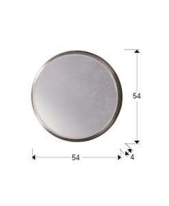 Espejo ARIES Ø54 cm plata redondo medidas
