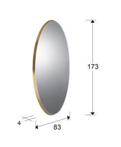 Espejo ARIES oro 80 cm x 170 cm ovalado medidas