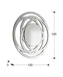 Espejo AROS Ø120 cm medidas