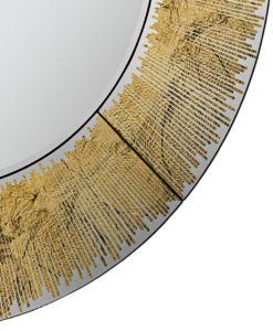 Espejo AURORA oro Ø100 cm redondo detalles