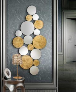 Espejo CIRZE oro 120 cm x 59 cm ambiente