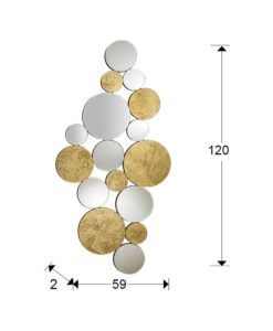 Espejo CIRZE oro 120 cm x 59 cm medidas