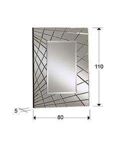 Espejo FUSION rectangular 110 cm x 80 cm medidas