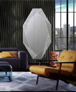 Espejo LAVERNA plata grande 180 cm x 100 cm ambiente