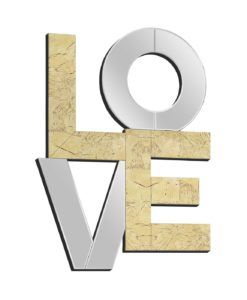 Espejo LOVE oro 60 cm x 80 cm