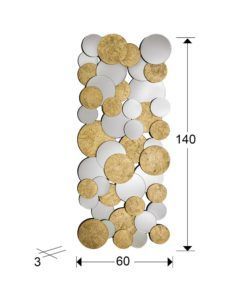 Espejo oro CIRZE 140 cm x 60 cm medidas