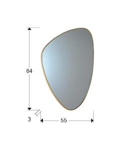 Espejo oro triangular ORIO 84 cm x 55 cm medidas