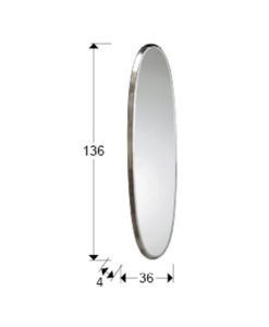 Espejo plata ARIES oval 136 cm x 36 cm medidas