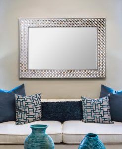 Espejo plata CHIARA 80 cm x 120 cm ambiente
