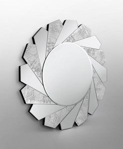 Espejo plata FLAVIA Ø100 cm detalles