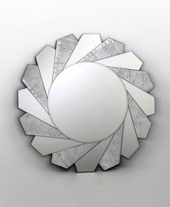 Espejo plata FLAVIA Ø100 cm