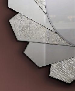 Espejo plata FLAVIA Ø100 cm detalles 2