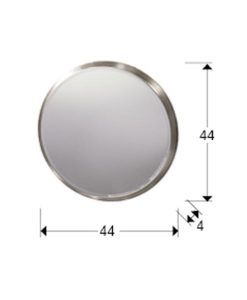 Espejo plata redondo Ø44 cm ARIES medidas