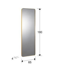 Espejo rectangular oro 65 cm x 180 cm ORIO medidas