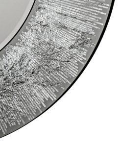 Espejo redondo AURORA plata Ø100 cm detalles