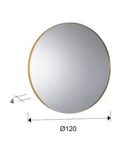 Espejo redondo ORIO Ø120 oro medidas