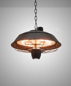 Estufa suspensión HEAT VINTAGE negra Ø42 1500W