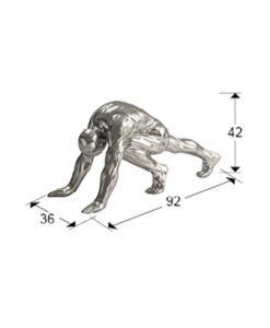 Figura grande ASANA plata medidas